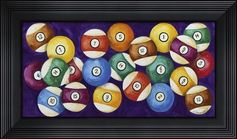 Framed Billiard Balls Print