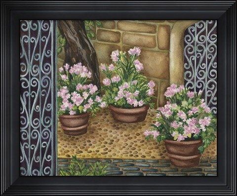 Framed California Pots Pinks Print