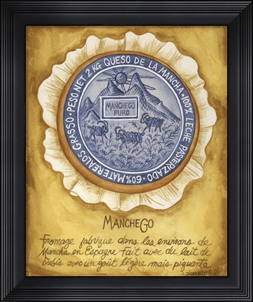 Framed Cheese Manchego Print