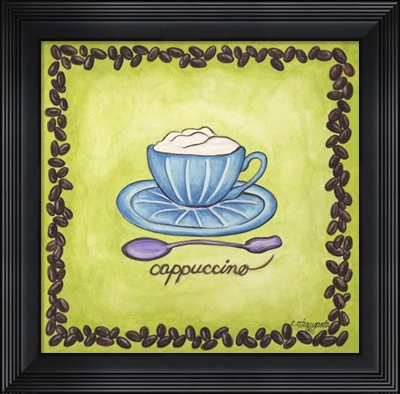 Framed Coffees Cappuccino Print