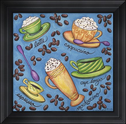 Framed Coffees Collage Print