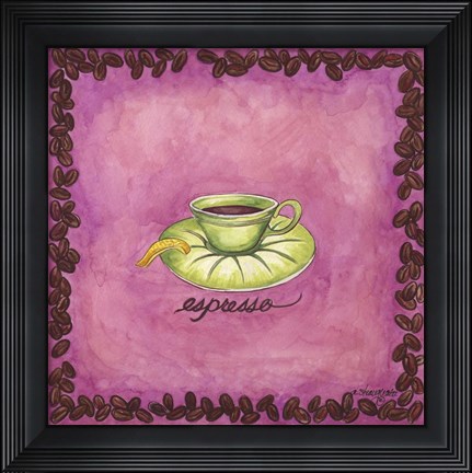 Framed Coffees Espresso Print