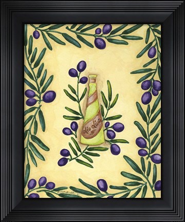 Framed Olive Oil Italian Print