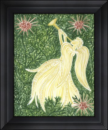 Framed Angels Yellow Print
