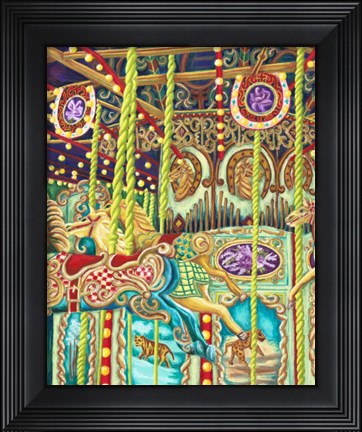 Framed Carousel No Name Horses Print