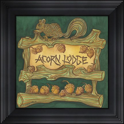 Framed Adirondack Acorn Lodge Print