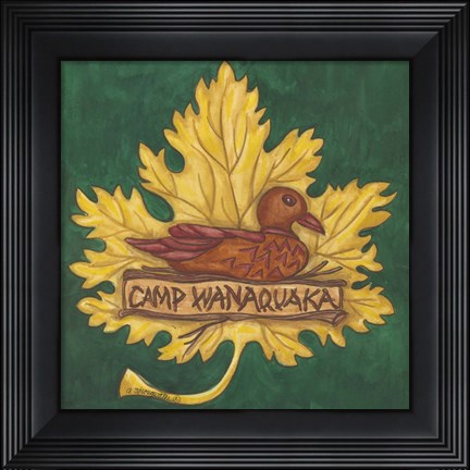 Framed Adirondack Camp Wanaquaka Print