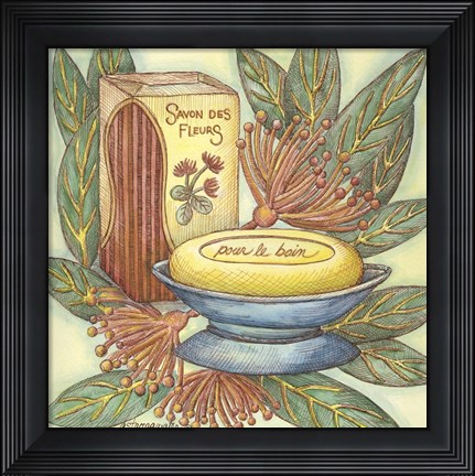 Framed Savons Des Fleurs Print