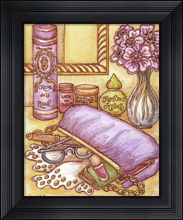 Framed Shelf With Clutch Print