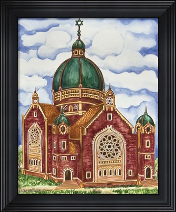 Framed Synagogue Katowice Exterior Print