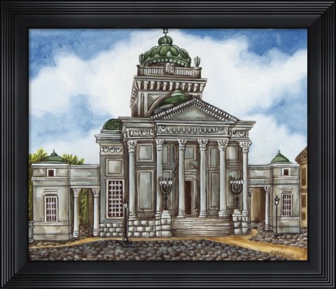 Framed Synagogue Warsaw Exterior Print