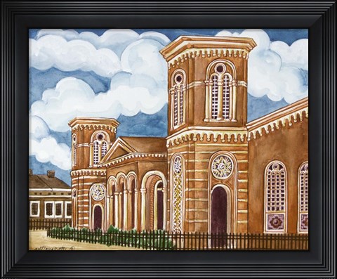 Framed Synagogue Wiznitz Exterior Print