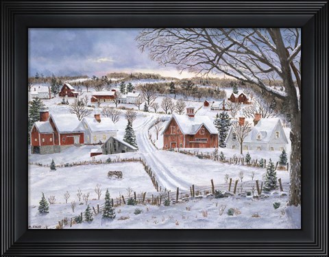 Framed Lonely Hay Rake Print