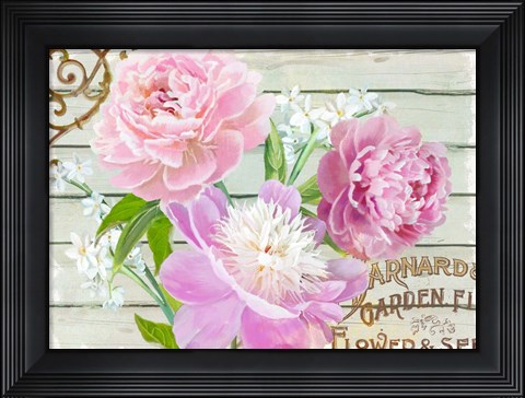 Framed Farm Seed Peonies Print