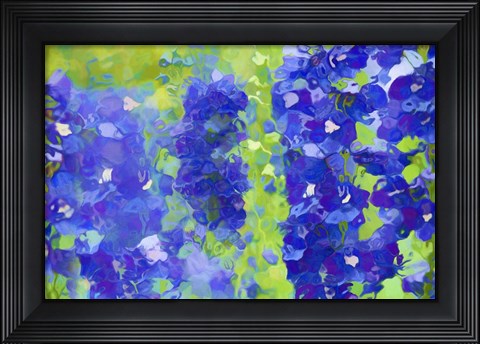 Framed Fluid Flowers V Print