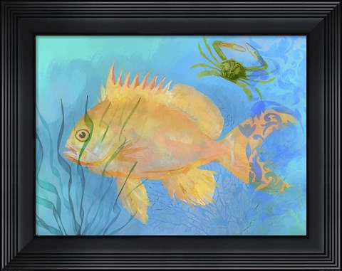 Framed Orange Fish Sea Life Print