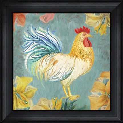 Framed Rooster I Print