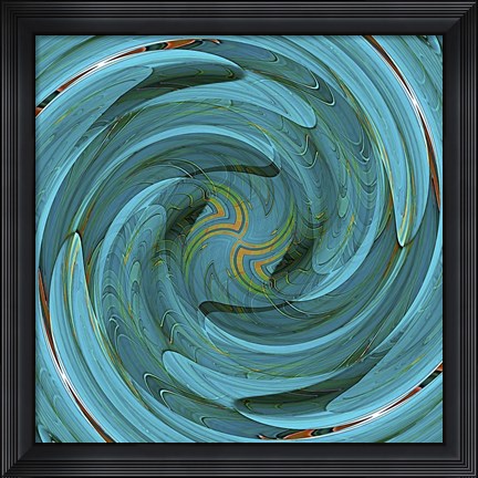 Framed Blue Swirl Print