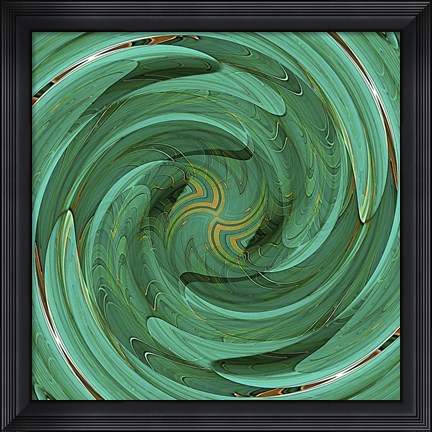 Framed Emerald Swirl Print