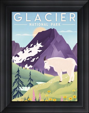 Framed Glacier National Park Print