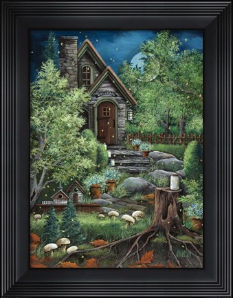 Framed Fairyland and Fireflies Print