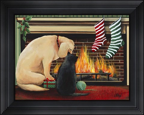 Framed Waiting for Santa Print