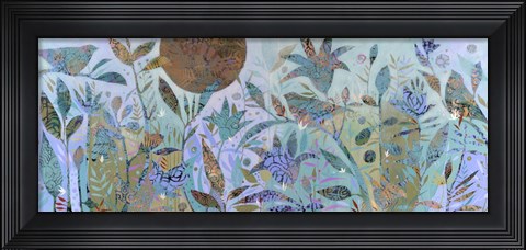 Framed Three Birds In The Garden Print