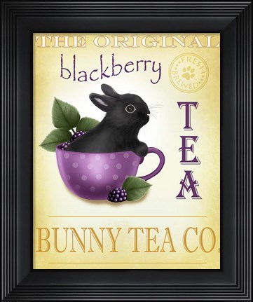 Framed Blackberry Tea Bunny Print