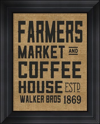 Framed Farmers Market Coffee House Print