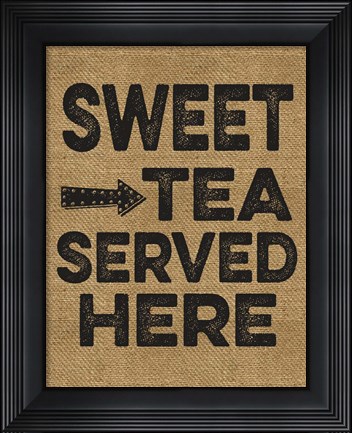 Framed Sweet Tea Served Here Print