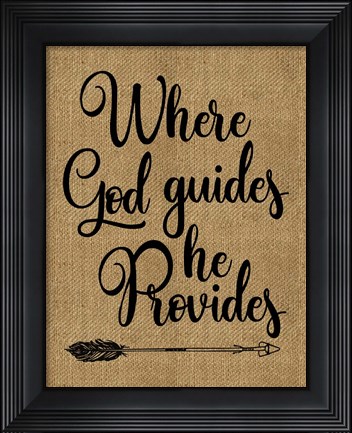 Framed Where God Guides Print