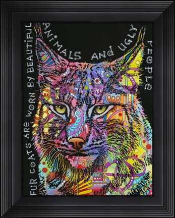 Framed Psychedelic Bobcat Print