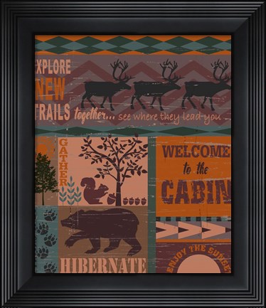 Framed Cabin Throw Print