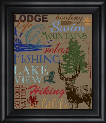 Framed Lodge Type Throw Print