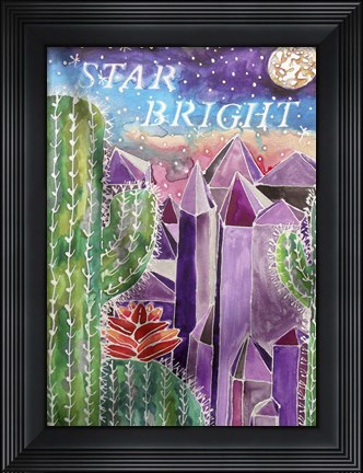 Framed Amethyst Cactus Quartz Print