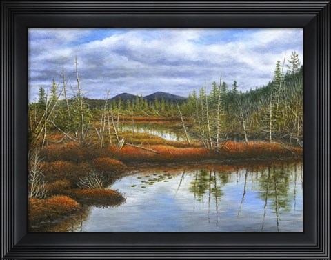 Framed Flames of Fall Print