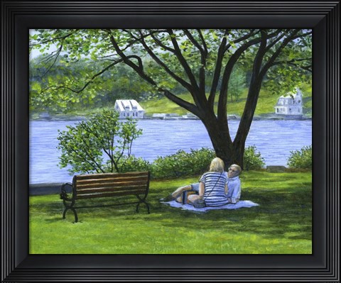 Framed Sunday in the Park Print
