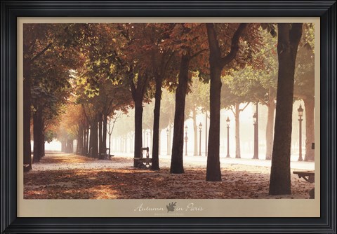 Framed Champs-Elysees Autumn In Paris Print