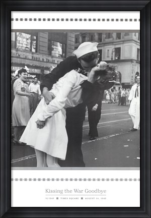 Framed Kissing the War Goodbye Print