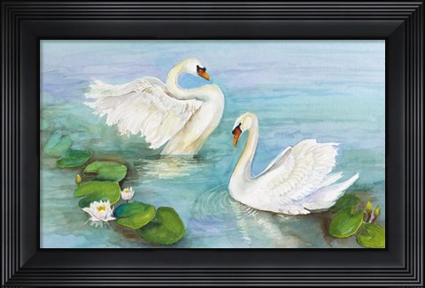 Framed Swan Lake Print