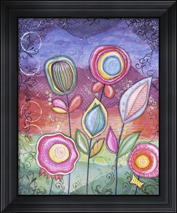 Framed Flower Garden Print