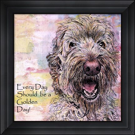 Framed Golden Doodle Day Print