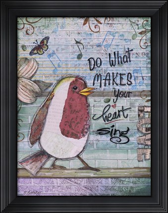 Framed Heart Songs Print