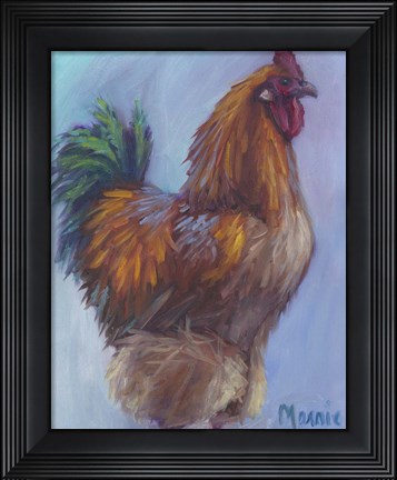 Framed Rooster Red Print