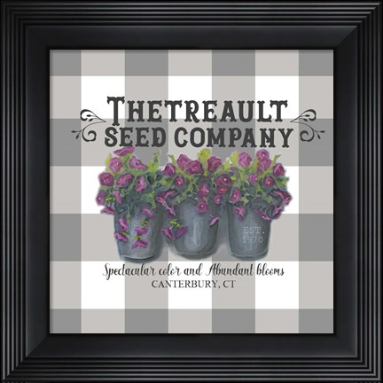 Framed Thetreault Seed Co black Print