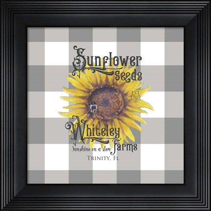 Framed Whiteley Farms black Print