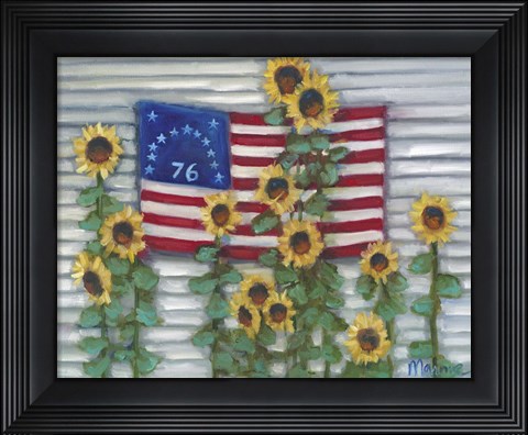 Framed Aunt Cil&#39;s Flag Print
