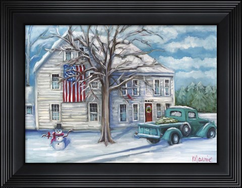 Framed Christmas Delivery Mystic Print