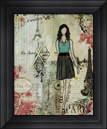 Framed Belle Ville Belle Dame Print