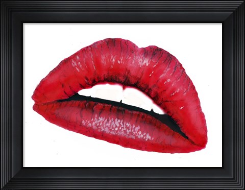 Framed Lips II Print